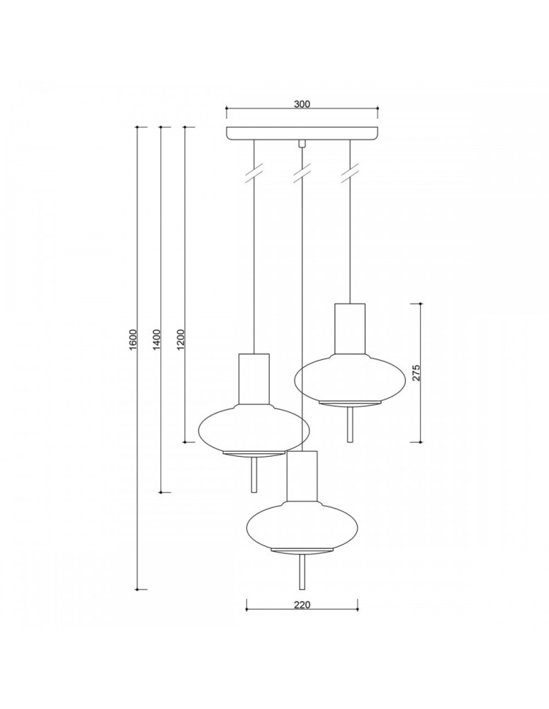 Lampy wiszące - UMMO TORNI A 3P czarna lampa wisząca / plafon TOP322P3 - product kolory-swiatla.pl 3