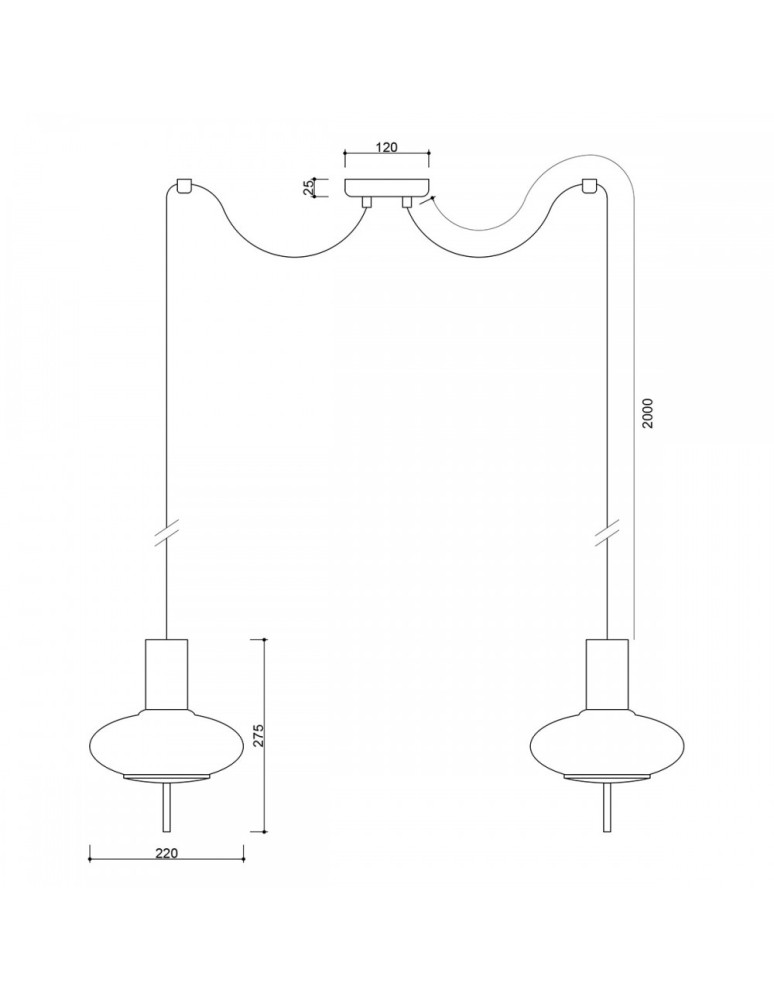Lampy wiszące - UMMO TORNI A2 biała podwójna lampa sufitowa TOM211P2 - product kolory-swiatla.pl 3