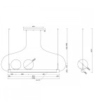 UMMO LIGNE czarna lampa wisząca z taśmą LED LIG222P61 UMMO LIGNE czarna lampa wisząca z taśmą LED LIG222P61
