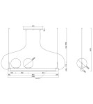 Lampy wiszące - UMMO LIGNE biała lampa wisząca z taśmą LED LIG211P61 - product 6