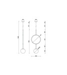 Lampy wiszące - UMMO ISUULLA A czarna sufitowa lampa wisząca ISA122P0 - product 3