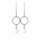 Lampy wiszące - UMMO ISUULLA B czarna podwójna lampa sufitowa ISB222P0 - product 1