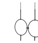 Lampy wiszące - UMMO ISUULLA B czarna podwójna lampa sufitowa ISB222P0 - product 2