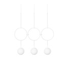 Lampy wiszące - UMMO ISUULLA C biała potrójna lampa sufitowa ISC311P0 - product 1