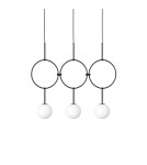 Lampy wiszące - UMMO ISUULLA C czarna potrójna lampa sufitowa ISC322P0 - product 1
