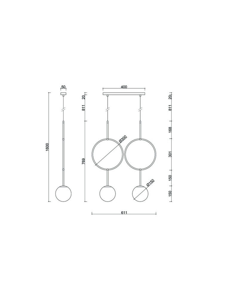Lampy wiszące - UMMO ISUULLA B biała podwójna lampa sufitowa z podwyższoną szczelnością IP44 ISB211PS0 - product kolory-swiatla.pl 3