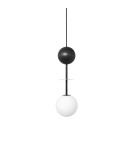 Lampy wiszące - UMMO OIO A czarna sufitowa lampa wisząca z mosiężnym elementem OIA132P0 - product 1