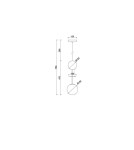 Lampy wiszące - UMMO OIO A czarna sufitowa lampa wisząca z mosiężnym elementem OIA132P0 - product 3
