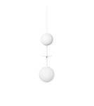 Lampy wiszące - UMMO OIO A biała sufitowa lampa wisząca z mosiężnym elementem OIA131P0 - product 1