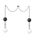 Lampy wiszące - UMMO OIO A czarna sufitowa lampa wisząca z mosiężnym elementem OIA132P0 - product 4