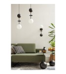 Lampy wiszące - UMMO OIO A czarna sufitowa lampa wisząca z mosiężnym elementem OIA132P0 - product 5