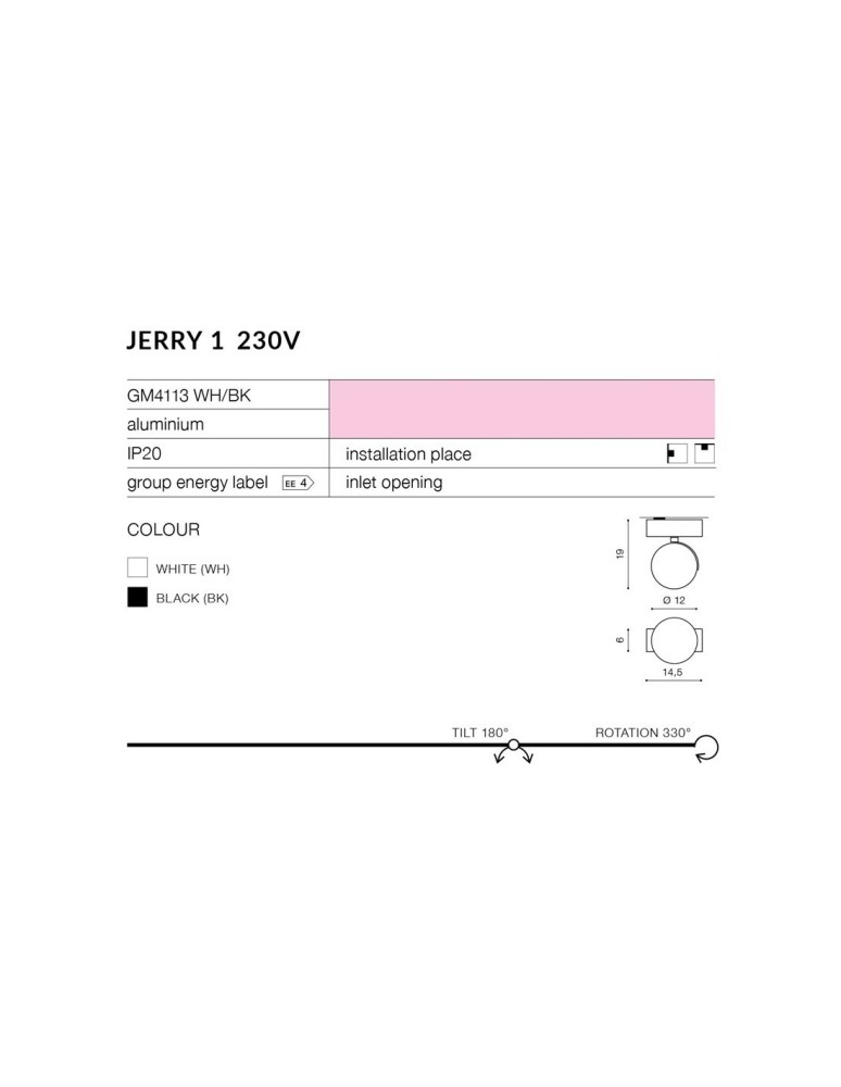 Reflektory sufitowe - Azzardo JERRY 1 230V WHITE 1xES111 Reflektor Sufitowy Biały AZ1366 - product kolory-swiatla.pl 3