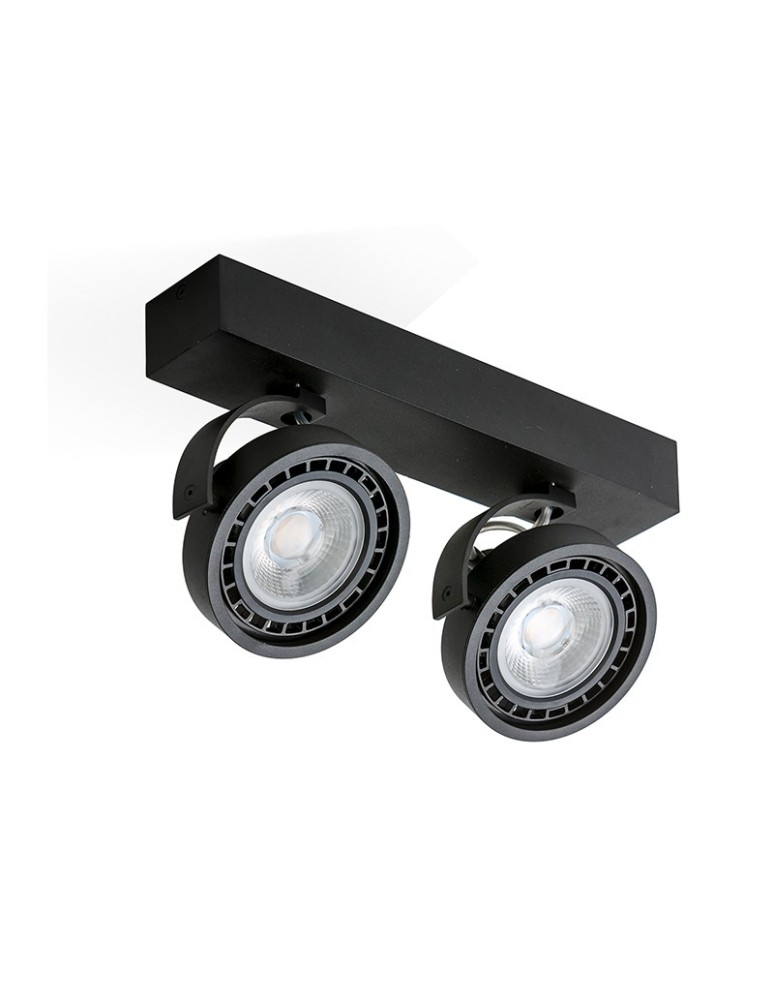 Lampy sufitowe reflektory - Azzardo JERRY 2 230V BLACK 2xES111 Reflektor Sufitowy Czarny AZ1370 - produkt kolory-swiatla.pl 1