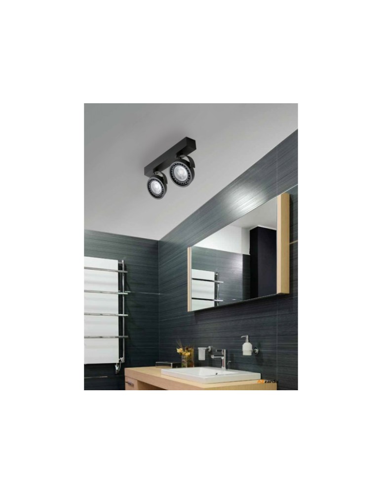 Azzardo JERRY 2 230V BLACK 2xES111 Reflektor Sufitowy Czarny AZ1370