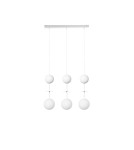 Lampy wiszące - UMMO OIO A 3L biała potrójna lampa sufitowa z mosiądzem OIL331P0 - product 1