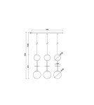 Lampy wiszące - UMMO OIO A 3L czarna potrójna lampa sufitowa OIL322P0 - product 2