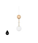 UMMO OIO A WOOD mosiężna sufitowa lampa wisząca z podwyższoną szczelnością IP44 OIAW131PS0 UMMO OIO A WOOD mosiężna sufitowa lampa wisząca z podwyższoną szczelnością IP44 OIAW131PS0
