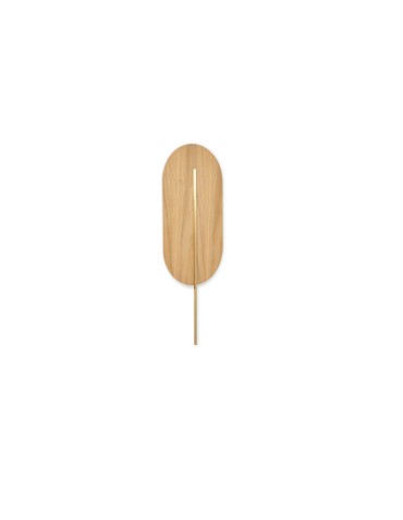UMMO ROKKE WOOD drewniana lampa ścienna / kinkiet z mosiężnym detalem RKW21030