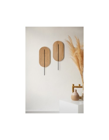 UMMO ROKKE WOOD drewniana lampa ścienna / kinkiet z czarnym detalem RKW21020 - produkt 2