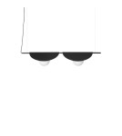 Lampy wiszące - UMMO SALLO B czarna podwójna lampa sufitowa SAB222P0 - product 1