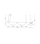 Lampy wiszące - UMMO SALLO B czarna podwójna lampa sufitowa SAB222P0 - product 4