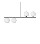 UMMO SUGURI A czarna lampa sufitowa w rozmiarze M SGA122R06 UMMO SUGURI A czarna lampa sufitowa w rozmiarze M SGA122R06