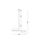 Lampy wiszące - UMMO SUGURI A czarna lampa sufitowa w rozmiarze XL SGA122R66 - product 4