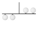 UMMO SUGURI A czarna lampa sufitowa w rozmiarze S z podwyższoną szczelnością IP44 SGA122RS3 UMMO SUGURI A czarna lampa sufitowa w rozmiarze S z podwyższoną szczelnością IP44 SGA122RS3