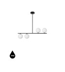 Lampy wiszące - UMMO SUGURI A czarna lampa sufitowa w rozmiarze M z podwyższoną szczelnością IP44 SGA122RS6 - product 1