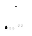 Lampy wiszące - UMMO SUGURI A czarna lampa sufitowa w rozmiarze XL z podwyższoną szczelnością IP44 SGA122RS66 - product 1