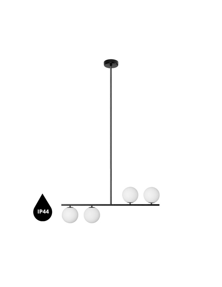 UMMO SUGURI A czarna lampa sufitowa w rozmiarze XL z podwyższoną szczelnością IP44 SGA122RS66