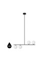 UMMO SUGURI A czarna lampa sufitowa w rozmiarze XL z podwyższoną szczelnością IP44 SGA122RS66