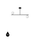 Lampy wiszące - UMMO SUGURI C czarna lampa sufitowa w rozmiarze S z podwyższoną szczelnością IP44 SGC322RS3 - product 1