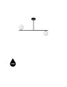 UMMO SUGURI C czarna lampa sufitowa w rozmiarze S z podwyższoną szczelnością IP44 SGC322RS3