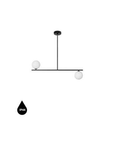 UMMO SUGURI C czarna lampa sufitowa w rozmiarze M z podwyższoną szczelnością IP44 SGC322RS6