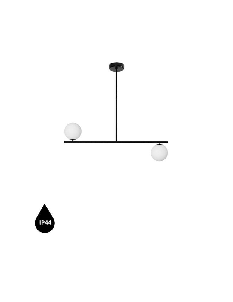 UMMO SUGURI C czarna lampa sufitowa w rozmiarze M z podwyższoną szczelnością IP44 SGC322RS6