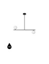 UMMO SUGURI C czarna lampa sufitowa w rozmiarze M z podwyższoną szczelnością IP44 SGC322RS6