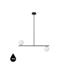 Lampy wiszące - UMMO SUGURI C czarna lampa sufitowa w rozmiarze L z podwyższoną szczelnością IP44 SGC322RS36 - product 1