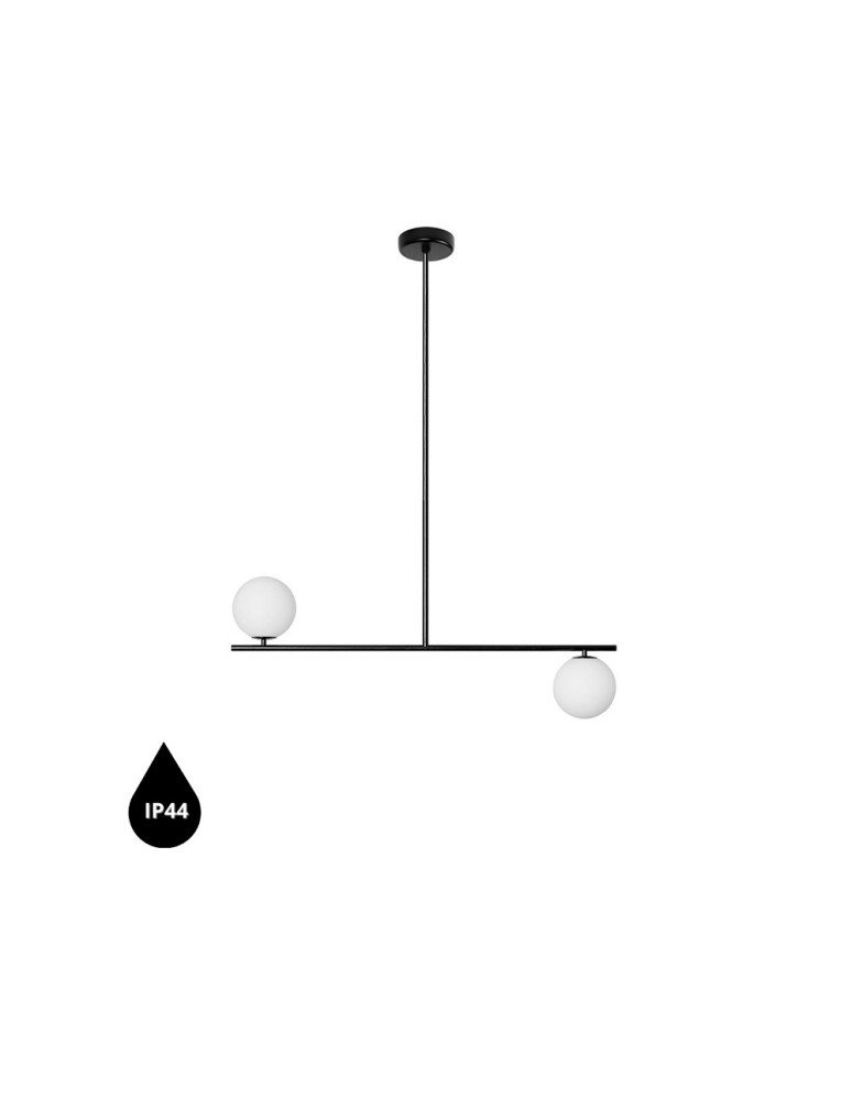 UMMO SUGURI C czarna lampa sufitowa w rozmiarze L z podwyższoną szczelnością IP44 SGC322RS36