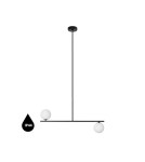 Lampy wiszące - UMMO SUGURI C czarna lampa sufitowa w rozmiarze XL z podwyższoną szczelnością IP44 SGC322RS66 - product 1