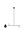 UMMO SUGURI C czarna lampa sufitowa w rozmiarze XL z podwyższoną szczelnością IP44 SGC322RS66