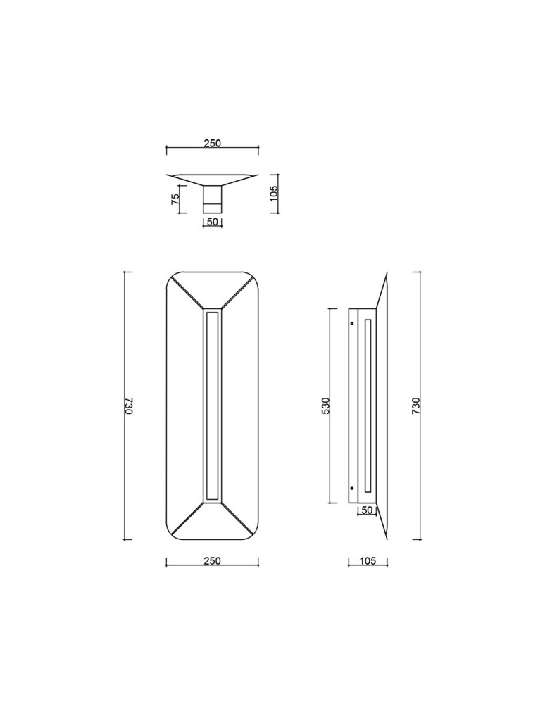 UMMO YOTTSU WALL A czarna lampa ścienna / kinkiet YWA620002