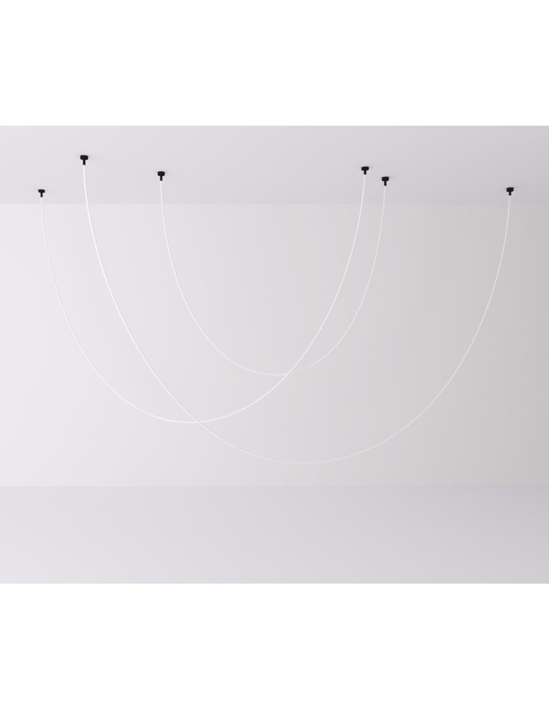 Lampy wiszące designerskie -  Step Into Design Lampa wisząca SNAKE LED wąż ledowy czarna 300 cm MD1021-3 black - product kolory-swiatla.pl 2