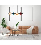 Lampy wiszące wielokolorowe - Italux Nauti Wisząca 4xG9 25W Niebieski, pomarańczowy, różowy PND-37482-4-MLTI - product 2