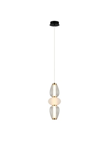 Italux Gastel Wisząca 1xLED 16W 1000 lm 3000K (Ciepła biel) Czarny, biały, przezroczysty PND-74937-3-BK