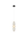 Italux Gastel Wisząca 1xLED 16W 1000 lm 3000K (Ciepła biel) Czarny, biały, przezroczysty PND-74937-3-BK