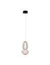 Italux Gastel Wisząca 1xLED 8W 490 lm 3000K (Ciepła biel) Czarny, biały, przezroczysty PND-74937-2-BK