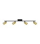 Lampy sufitowe regulowane - spoty - Italux Tris Reflektorek/Spot 4xGU10 10W Czarny, mosiężny SPL-46829-4-BK-GD - product 1