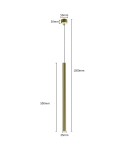 Light Prestige Lungo 1 złota lampa wisząca LP-894/1P GD 1xG9 złoty Light Prestige Lungo 1 złota lampa wisząca LP-894/1P GD 1xG9 złoty