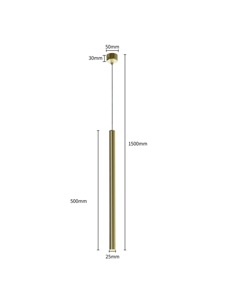 Light Prestige Lungo 1 złota lampa wisząca LP-894/1P GD 1xG9 złoty Light Prestige Lungo 1 złota lampa wisząca LP-894/1P GD 1xG9 złoty